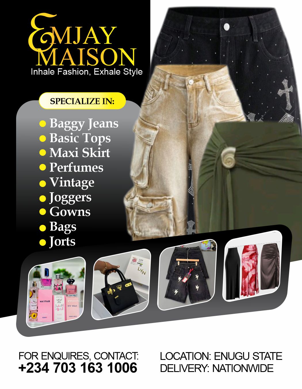 Emjay Maison fashion flyer